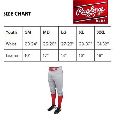 Rawlings YLNCHKP Youth Launch Knicker Pant XL Blue Grey